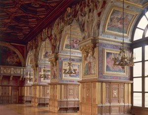 El salón de baile, Chateau de Fontainebleau, Francia
