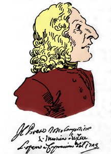 Antonio Vivaldi (1678 - 1741), Caricatura de Pierre Leone Ghezzi (1674 - 1755)