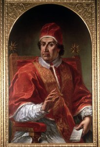 Retrato de Clemente XI (1649 - 1721) por Pier Leone Ghezzi. Museo de Roma. Roma