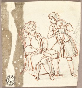 Dos caballeros vestidos del siglo XVIII de Pier Leone Ghezzi