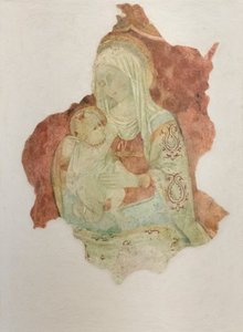 Madre amamantando al niño, c.1476 (fresco transferido a lienzo)