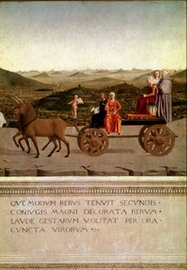 Díptico del triunfo de Federico da Montefeltro y Battista Sforza, detalle de Piero della Francesca