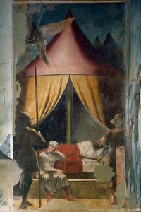 Historia de la Verdadera Cruz. El sueño de Constantino de Piero della Francesca