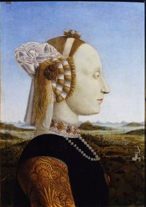 Retrato de Battista Sforza (detalle) de Piero della Francesca