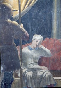 El sueño de Constantino, completado en 1464 (detalle) de Piero della Francesca