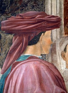 La Leyenda de la Vera Cruz, la Adoración de la Madera (detalle) de Piero della Francesca