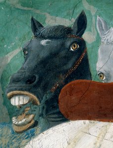 La Leyenda de la Vera Cruz, la Recepción de la Reina de Saba por el Rey Salomón (detalle)