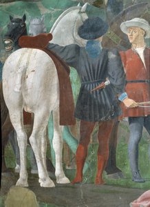 La Leyenda de la Vera Cruz, la Recepción de la Reina de Saba por el Rey Salomón (detalle)