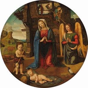 La Natividad con el Niño San Juan, c. 1495-1505 de Piero di Cosimo