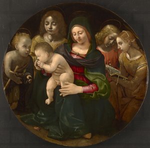 Virgen y Niño con el Joven San Juan Bautista, Santa Cecilia y Ángeles, c.1505