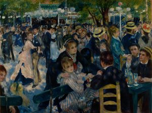 Baile en Le Moulin de la Galette de Pierre-Auguste Renoir