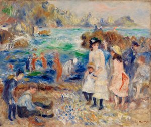 Niños en la orilla del mar, Guernsey