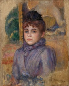 retrato de una mujer joven de Pierre-Auguste Renoir