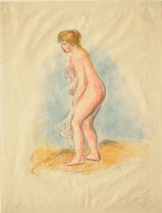 Stehende weibliche Badende