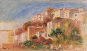 Vista desde el jardín de la oficina de correos, Cagnes de Pierre-Auguste Renoir