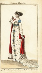 Mujer con el pelo atado con una guirnalda, París de Pierre Charles Baquoy