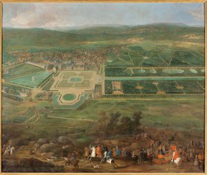 Vista del castillo de Fontainebleau de Pierre Denis Martin