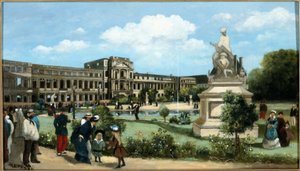 Las ruinas del Palacio de las Tullerías, tras el incendio de 1871, hacia 1880 (óleo sobre madera) de Pierre François Marangé