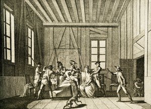 Asesinato de Jean-Paul Marat en 1793 (grabado) de Pierre Gabriel Berthault