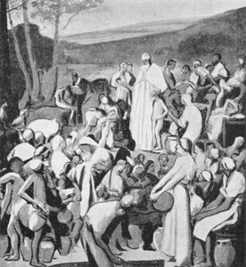 San Dionisio predicando a los galos (litografía) de Pierre Victor Galland