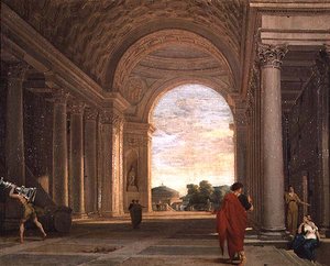 El Interior de una Iglesia en Roma
