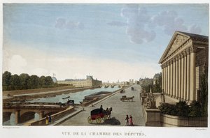 Vista de la Cámara de Diputados - París por Courvoisier de Pierre (after) Courvoisier