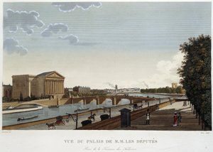 Vista del Palacio de los Diputados - París por Courvoisier