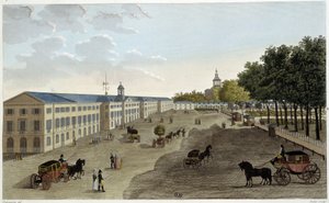 Vista de la nueva galería del gabinete de historia natural del Jardín de las Plantas - en "Vues de Paris" por Courvoisier