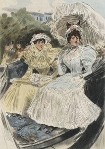 Jóvenes distinguidas de fácil virtud, ilustración de 