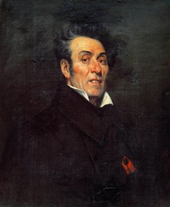 Retrato de Alphonse de Lamartine (1790 - 1869), poeta, escritor, historiador y político francés. Pintura de Achille Cocheret (siglo XIX) de Pierre Achille Coqueret