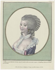 Gallerie des Modes et Costumes Français, 1781, oo 221: Coeffure nommée à la Levit (...) de Pierre Adrien Le Beau