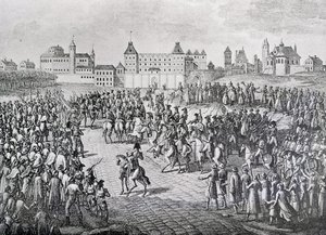 Entrada triunfal de los franceses en Varsovia, 28 de noviembre de 1806 de Pierre Adrien Le Beau