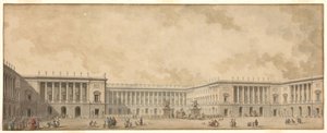 Primer proyecto de reconstrucción del Palacio de Versalles presentado al Rey Luis XVI, c. 1785 de Pierre Adrien Paris