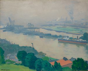 El Sena en Croisset cerca de Rouen, 1927 de Albert Marquet