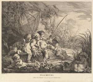 Niños pescando, ca. 1738