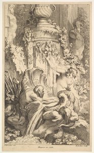 Náyades, Tritones y el Baño de Príapo de Pierre Alexandre Aveline