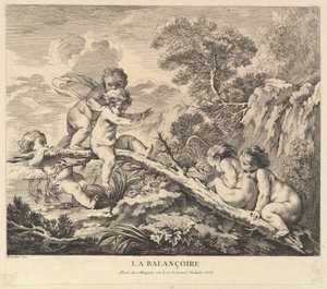 El columpio, ca. 1738 de Pierre Alexandre Aveline