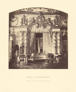 Palacio Tsárskoe-Selo, dormitorio del emperador Alejandro I de Pierre Ambrose Richebourg