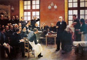 Una lección clínica con el Doctor Charcot en la Salpêtrière de Pierre Andre Brouillet
