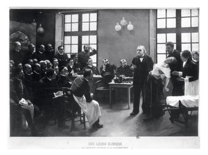Una lección clínica con el Doctor Charcot en la Salpêtrière, 1887 de Pierre Andre Brouillet
