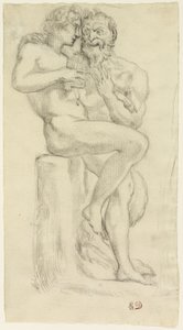 Estudio de una figura desnuda y un fauno de Pierre Andrieu