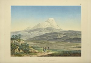 Vista de Cajambe, grabado por Bouquet, ilustración de 