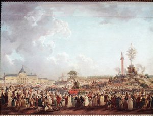 Fiesta del Ser Supremo en el Campo de Marte (20 Prairial Año II - 8 de junio) de Pierre Antoine Demachy
