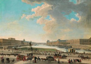 Vista de París desde la Place Dauphine, Entre 1750 y 1775 de Pierre Antoine Demachy