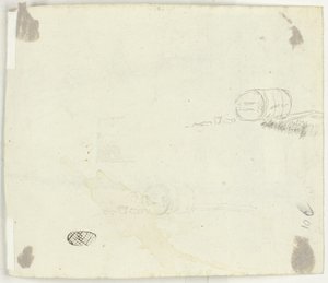 Bocetos de un barril y otros objetos de Pierre Antoine Mongin