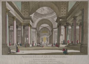 Vista del Interior del Panteón en París de Pierre Antoine de Machy