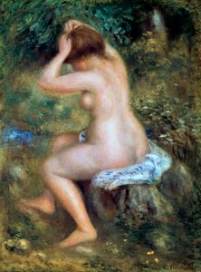 Un bañista, 1885-1890 de Pierre Auguste Renoir