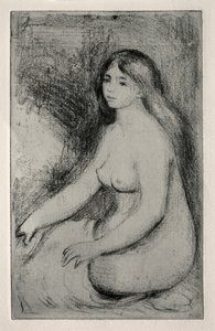 Bañista sentada de Pierre Auguste Renoir