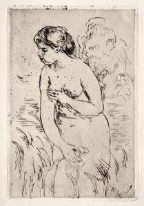 Baigneuse debout, a mi-jambes de Pierre Auguste Renoir