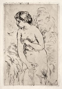Bañista de pie hasta las rodillas de Pierre Auguste Renoir